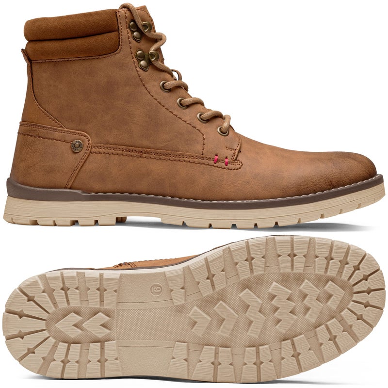 Vostey Men's Chukka Boots Motorcycle Casual Hiking Boot for Men(BMY671B Yellow Brown 8) - Image 2
